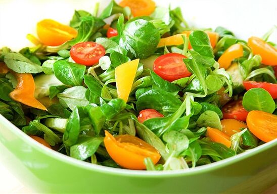salada de legumes para perda de peso em uma semana em 7 kg